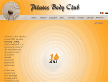 Tablet Screenshot of pilatesbodyclub.ro